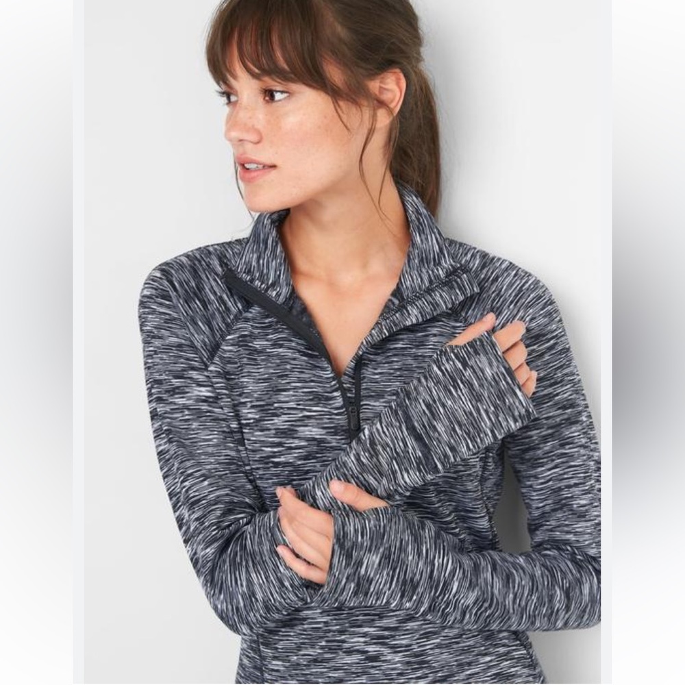 GAP GAPFit Workout Active Orbital Print Running Pullover 1/4 Zip Size S